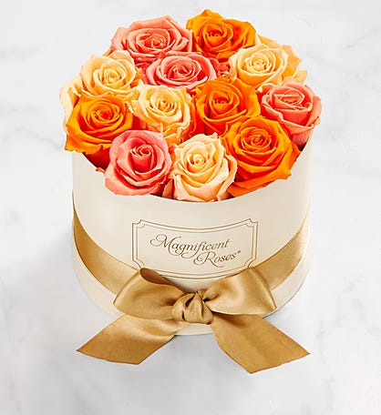 Magnificent Roses® Preserved Stunning Sunset Roses